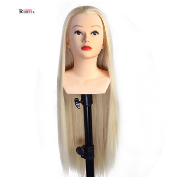 Mannequin Doll Training Head for Extensions and Makeup