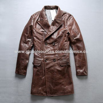 cowhide trench coat