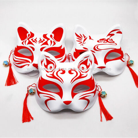 Fox Half Face Mask Net Red Painted Cat Face Two Dimensional Anime Cosplay Mask Face Mask Animal Party Buy China Fox Painted Half Face Mask On Globalsources Com