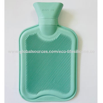 HomeTop Premium Classic Rubber Hot Water Bottle (Blue)