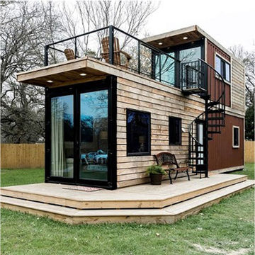 Buy Standard Quality China Wholesale Luxury Modern Tiny Wooden Prefab House  Two Storey Rental Container Prefabricated Home Buildings Casa $12000 Direct  from Factory at Shandong Longhe Energy-Saving Technology Co.Ltd