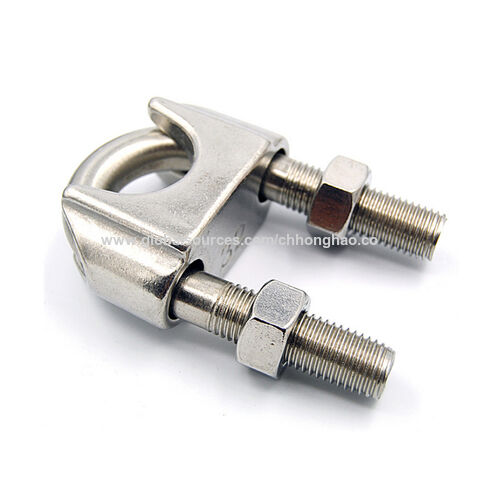 AISI 316 Stainless Steel Wire Rope Clamps - Bulldog Grips - DIN741 (Various Sizes)