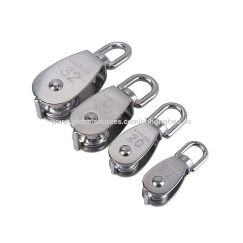 STAINLESS STEEL SWIVEL SINGLE PULLEY 15mm SHEAVE SIZE RIGGING MARINE GRADE 