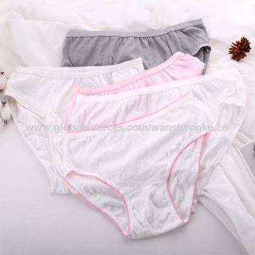 Travel Disposable Underwear Women's Panties 100% Cotton for Postpartum ...