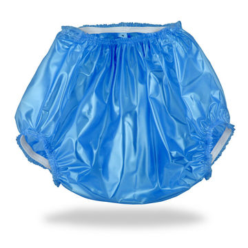 PVC Adult Baby Incontinence Diaper Rubber Trousers Blue