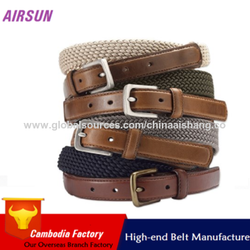 Braid Leather Belt Personalized Belt for Men's Leather 