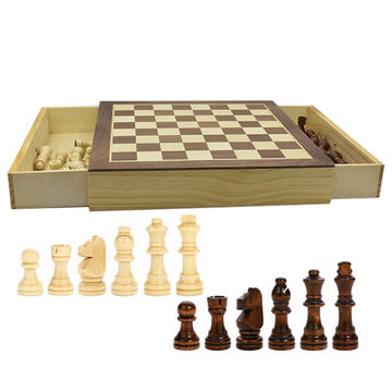 Folding Wood International Chess Board Game International Chess