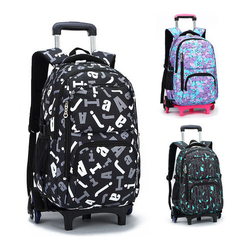 School Bag Fanspack Rolling Backpack for Kids Boys Backpack Wheeled Backpack School Backpack