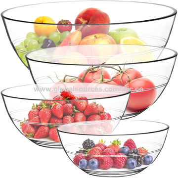 Buy Wholesale China 4 Count Glass Mixing Bowl, Nested Fruit Bowl