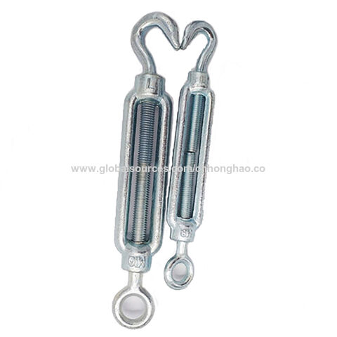 Silver 304 Stainless Steel Hook & Hook M5 M6 M8 Turnbuckle European-Style  Turnbuckle Adjustable Wire Rope Tensioner - China Jaw and Jaw Turnbuckle,  Stainless Steel Turnbuckle