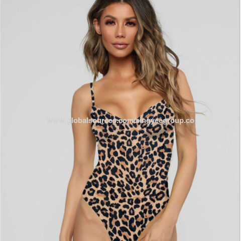 Maillot de bain sexy à imprimé léopard et taille plus pour une poitrin