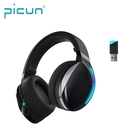 Ultra-Low Latency Surrounding Vibration Sound 30H Playtime Over Ear Bluetooth Gaming Headphone with Detachable Mic V5.0 Adapter RGB Light KOFIRE UG-05 2.4GHz Wireless Gaming Headsets for PS4 PS5 PC 