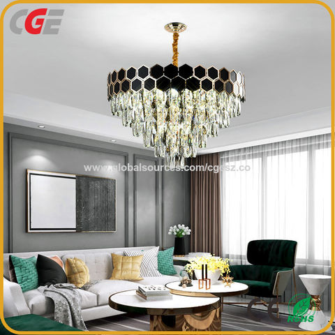 Modern LED Crystal Chandelier Celling Lamp Pendant Light Hotel Room Home Decor 