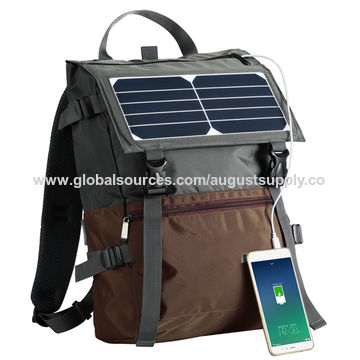backpack solar laptop charger L002 with solar panel, battery bank and mobile c The battery that comes with SolarGoPack will charge a dead cell phone very quickly as well as tablets and many mobile electronic chargeable devices ECEEN Solar Backpack 7 W