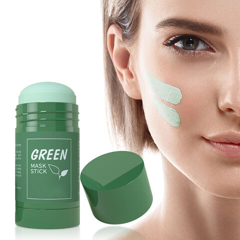 Green Mask Stick, Green Tea Cleansing Mask Stick Deep Cleansing Oil Control  Blackhead Remover, Green Stick