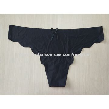 Buy Wholesale China Nylon Custom Seamless Thongs For Women No Show Thong  Underwear Laser Cut Bikini Panties & Seamless Thongs For Women at USD 0.8