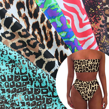 L30907# 4 stretch way thicker 250GSM ribbed polyester spandex print ideas for Swimwear Price sold by Yard Support Custom Print
