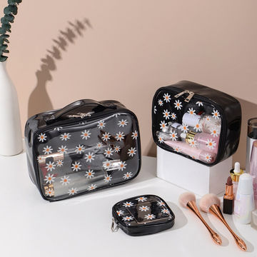 china pvc travel makeup bag Hushee 4 Pcs Clear Nylon for Women Gifts Preppy Cosmetic Bag Toiletry Zipper Pouch Waterproof Storage Organizer Pouch for Women(Mini) : Beauty & Personal Care Bag has multiple external pockets Clear Plastic PVC Cosmetic Travel