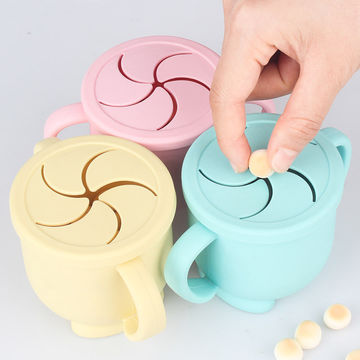 Buy Wholesale China Silica Gel Snack Cup Baby Food Cup & Snack Cup