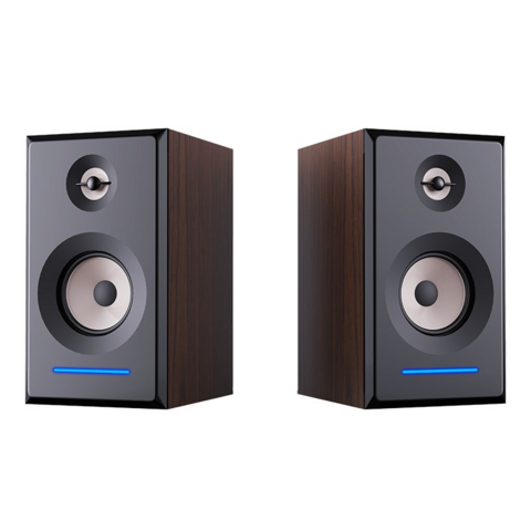Wooden Stereo Amplifier Speaker System 
