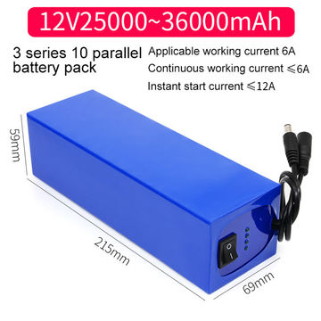 Bateria Recarregável Personalizada de Íon de Lítio Li Polímero 12V 15Ah para Bicicletas Elétricas e Scooters for sale at factory direct price