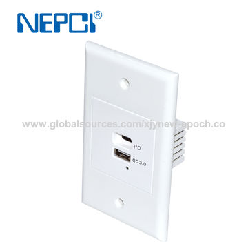 Buy Wholesale China 115x70 Usb Wall Socket Outlet Xjy Usb 59 G Pd Qc 18w Wall Receptacle With Usb Type A C Quick Charge Usb Charger 18w At Usd 6 6 Global Sources