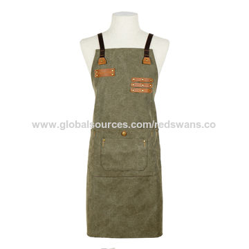 Men Women's Classic Apron with H Shoulder Strap Coffee Store Restaurant Workwear