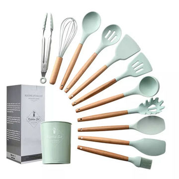  Kitchen Utensil Set - 11 Cooking Utensils - Colorful Silicone Kitchen  Utensils - Nonstick Cookware with Spatula Set - Colored Best Kitchen Tools  Kitchen Gadgets : Home & Kitchen