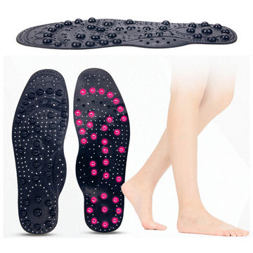 Men Women Fashion Magnetic Therapy Insole Silicone Weight Loss Insoles Tool US 