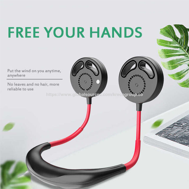 Mini Ventilateur de Cou Portable à 360° avec Chargement USB, KRE-KPF3197#3156 - Vente en Gros