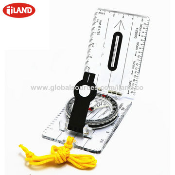 Drawing Ruler Compass Portable Magnetic Compass Ruler Pocket-sized