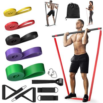 China Portable Home Gym Resistance Workout Bar Set with 5 Resistance ...