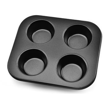 Round Muffin Cup Mold - 7 Even Cake Cups for Oven or Air Fryer