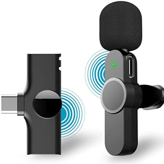 Kabelloses Mini-Lavalier-Mikrofon mit USB-C- und Lightning-Anschluss for sale at factory direct price