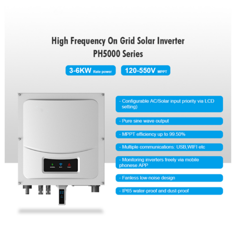 China Pure sine wave high frequency solar inverter off grid with MPPT ...
