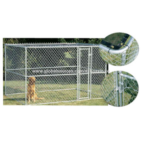 Chain link dog kennel for outlet sale