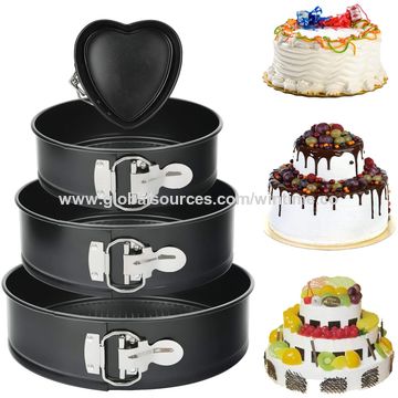 4" 7" 9" Non-stick Springform Cake Pan Set Leakproof Round w/Quick Release Clips