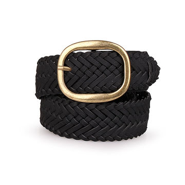 China Unisex Lifestyle Fashion Trendy PU Leather Pin Buckle Woven Belt ...