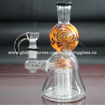 China Custom handmade bong glass smoking weed water pipes