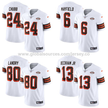 NFL_Jerseys 06C 24 Nick Chubb Myles Garrett Denzel Ward Custom Football  Jersey Brown Deshaun Watson Amari Cooper David Njoku Jadeveon Clowney Wyatt  Teller Greg Newsome II 