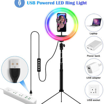Buy FILFEEL LED Ring Light, Dimmable LED Selfie Ring Light Photography  Video Live Lighting 3200K-5600K for YouTube, Camera, Phone Video  Shooting(US Plug- White) Online at Lowest Price Ever in India | Check