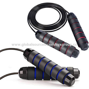 Skipping Rope Tangle-Free with Ball Bearings Rapids Speed Jump Rope Cable Adjust