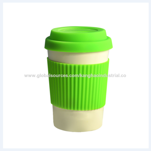 China Promotional custom reusable eco friendly bamboo fiber plastic travel coffee  cup with box Manufacturer and Supplier