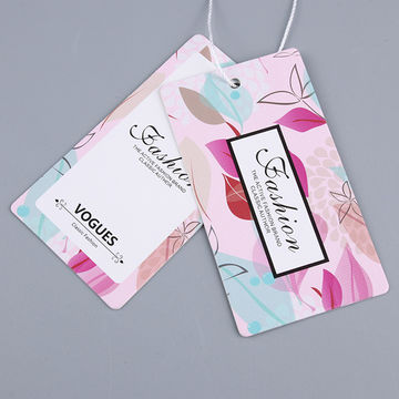 Etiquetas colgantes personalizadas de cartón para ropa