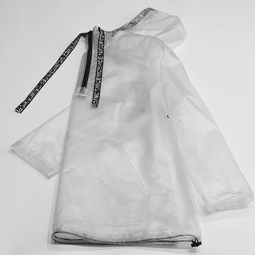 plus size transparent raincoat