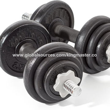 Fitness Cast Iron Dumbbell Set Home Weights Dumbbells 20KG GYM Workout With Case 