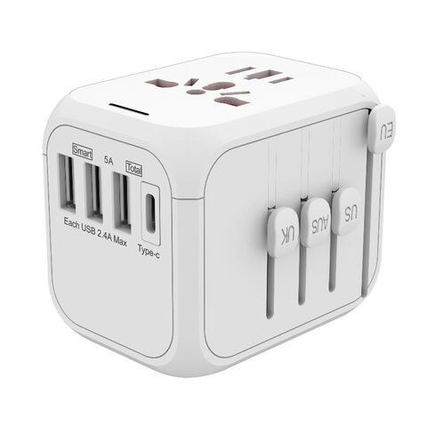 Chargeur Secteur USB 3 Ports Universel Chargeur Mural (5V 3A Max