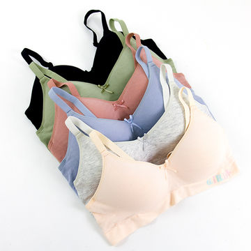 Wholesale Teen Breathable Cotton One-piece Seamless Wirefree Bra