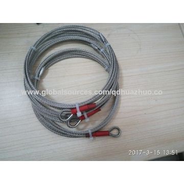 Eslinga de cable de acero, fabricada con cable de acero galvanizado o cable de acero inoxidable, ISO9001 for sale at factory direct price