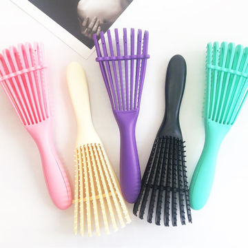 Hod Health & Home Detangling Scalp Massaging Octopus Comb Hairbrush for Women Black